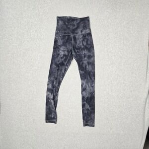 Lululemon Women Activewear Pants 2 Gray Align Legging Tie Dye Yoga Slim 27.5"